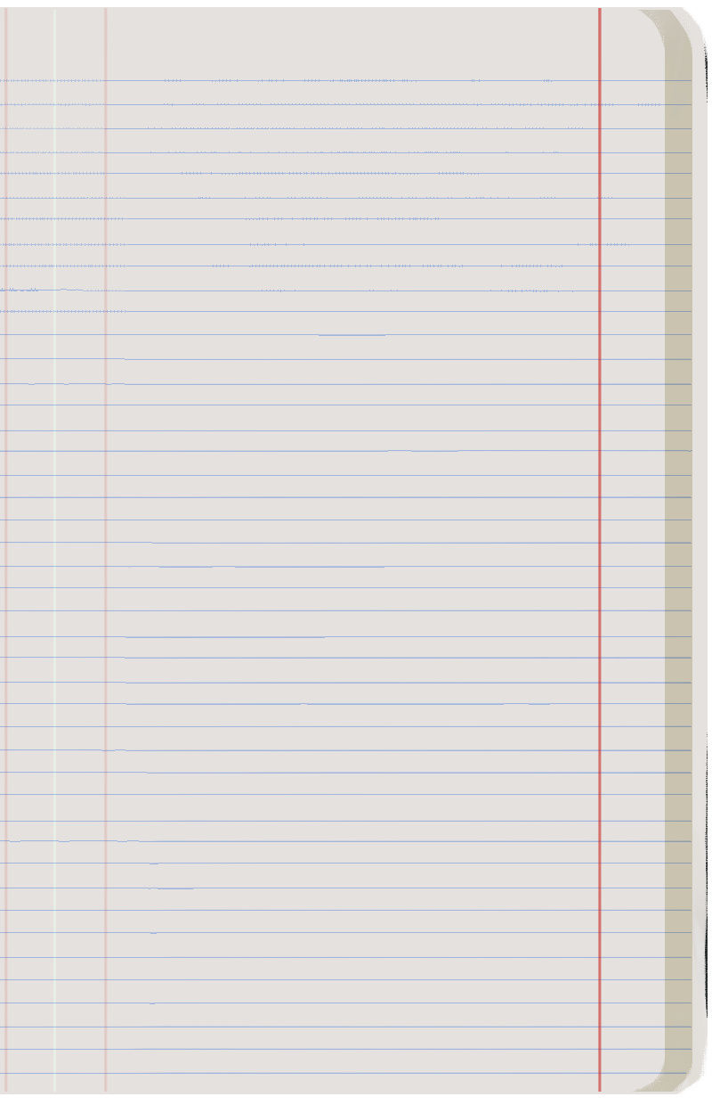 composition notebook page, half